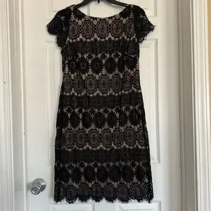 Eliza J | Dresses | Eliza J Womens Black Embroidered Lace Midi Dress |  Poshmark